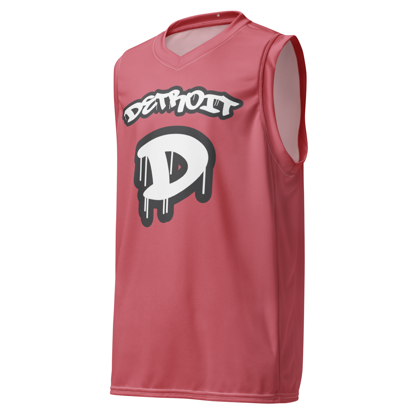 'Detroit 313' Basketball Jersey (Tag Edition) | Unisex - Watermelon Pink