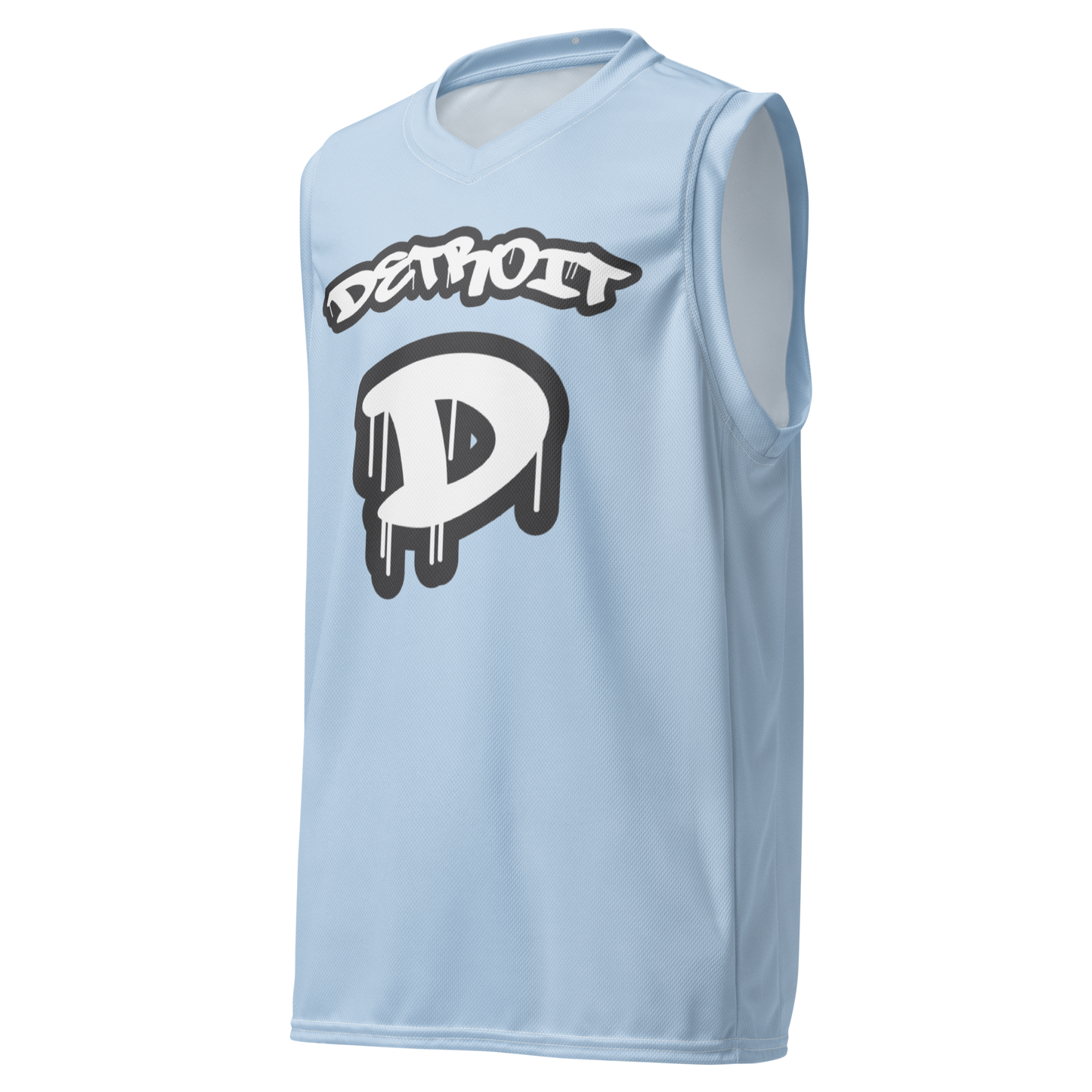 'Detroit 313' Basketball Jersey (Tag Edition) | Unisex - Light Blue