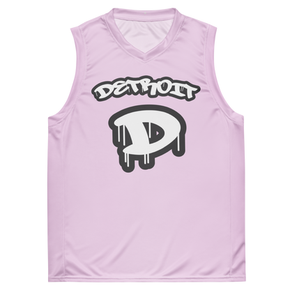 'Detroit 313' Basketball Jersey (Tag Edition) | Unisex - Pale Lavender