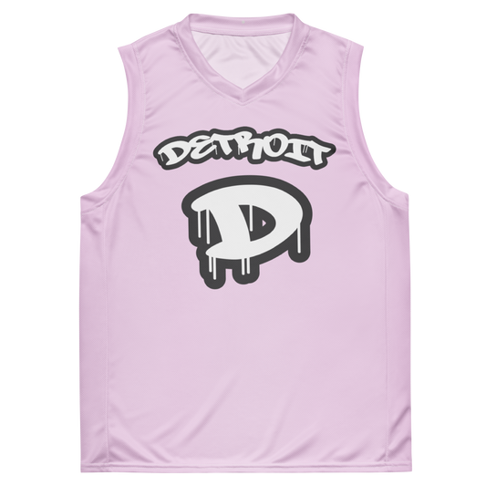 'Detroit 313' Basketball Jersey (Tag Edition) | Unisex - Pale Lavender