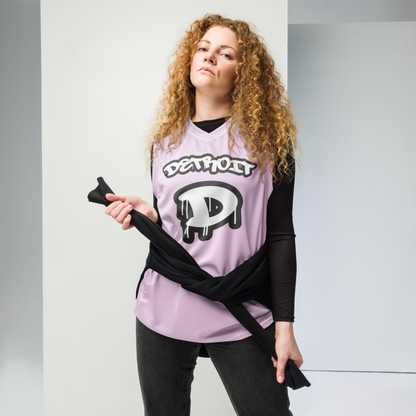 'Detroit 313' Basketball Jersey (Tag Edition) | Unisex - Pale Lavender