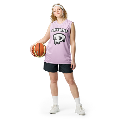 'Detroit 313' Basketball Jersey (Tag Edition) | Unisex - Pale Lavender