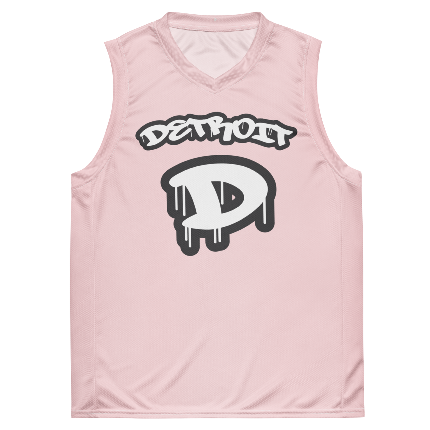 'Detroit 313' Basketball Jersey (Tag Edition) | Unisex - Pale Pink