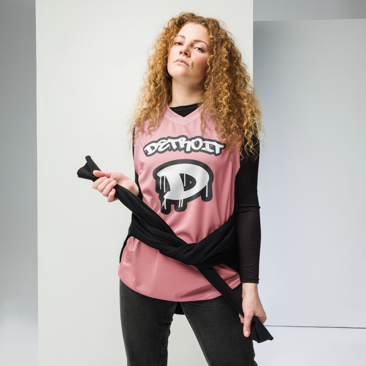 'Detroit 313' Basketball Jersey (Tag Edition) | Unisex - Strawberry Pink