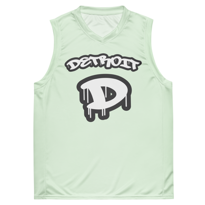 'Detroit 313' Basketball Jersey (Tag Edition) | Unisex - Dew Green