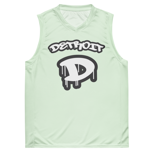 'Detroit 313' Basketball Jersey (Tag Edition) | Unisex - Dew Green