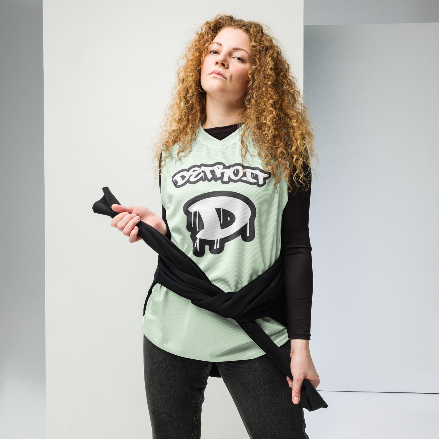 'Detroit 313' Basketball Jersey (Tag Edition) | Unisex - Dew Green