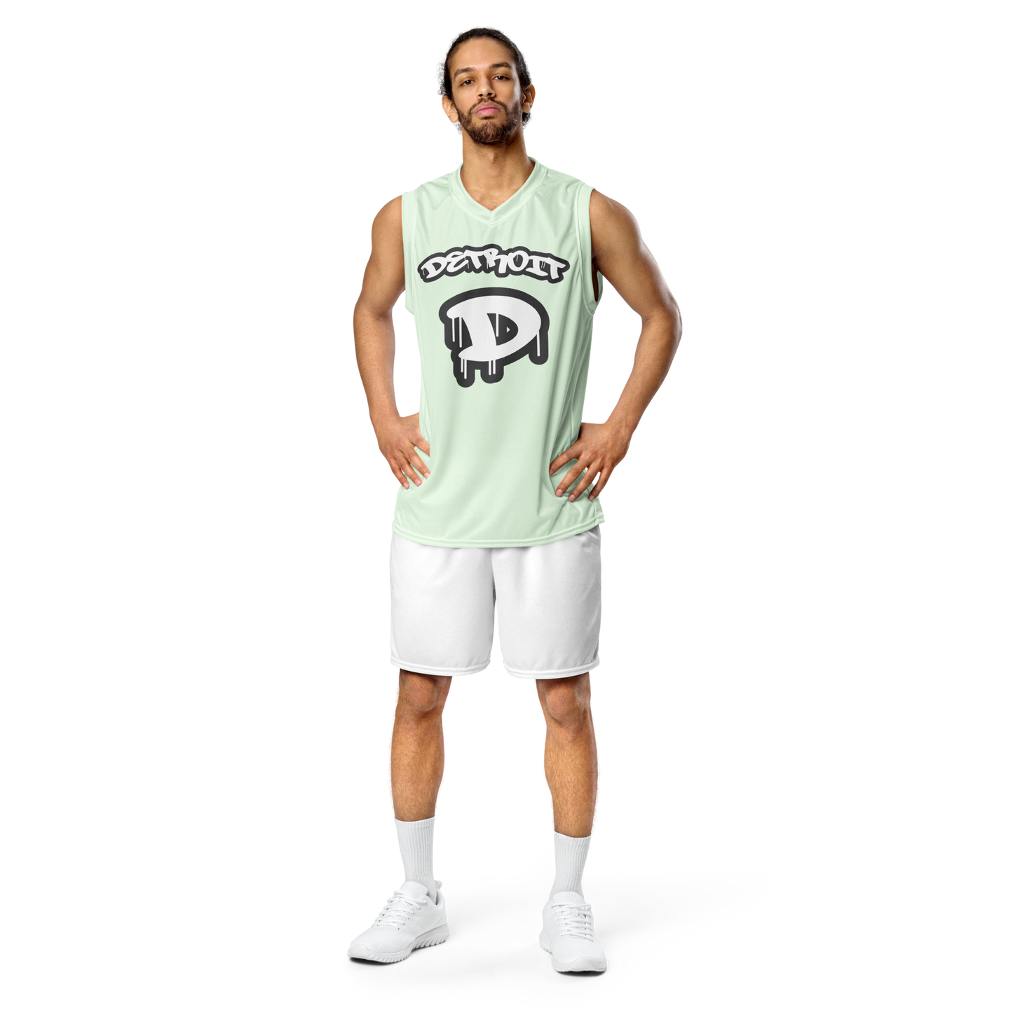 'Detroit 313' Basketball Jersey (Tag Edition) | Unisex - Dew Green