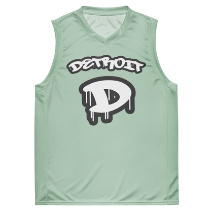 'Detroit 313' Basketball Jersey (Tag Edition) | Unisex - Sea Green