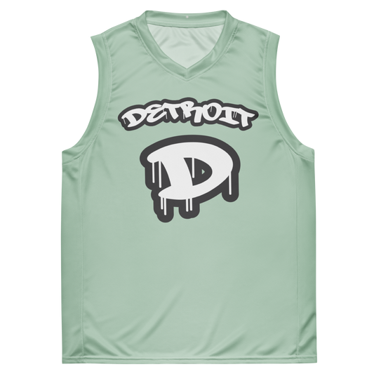 'Detroit 313' Basketball Jersey (Tag Edition) | Unisex - Sea Green