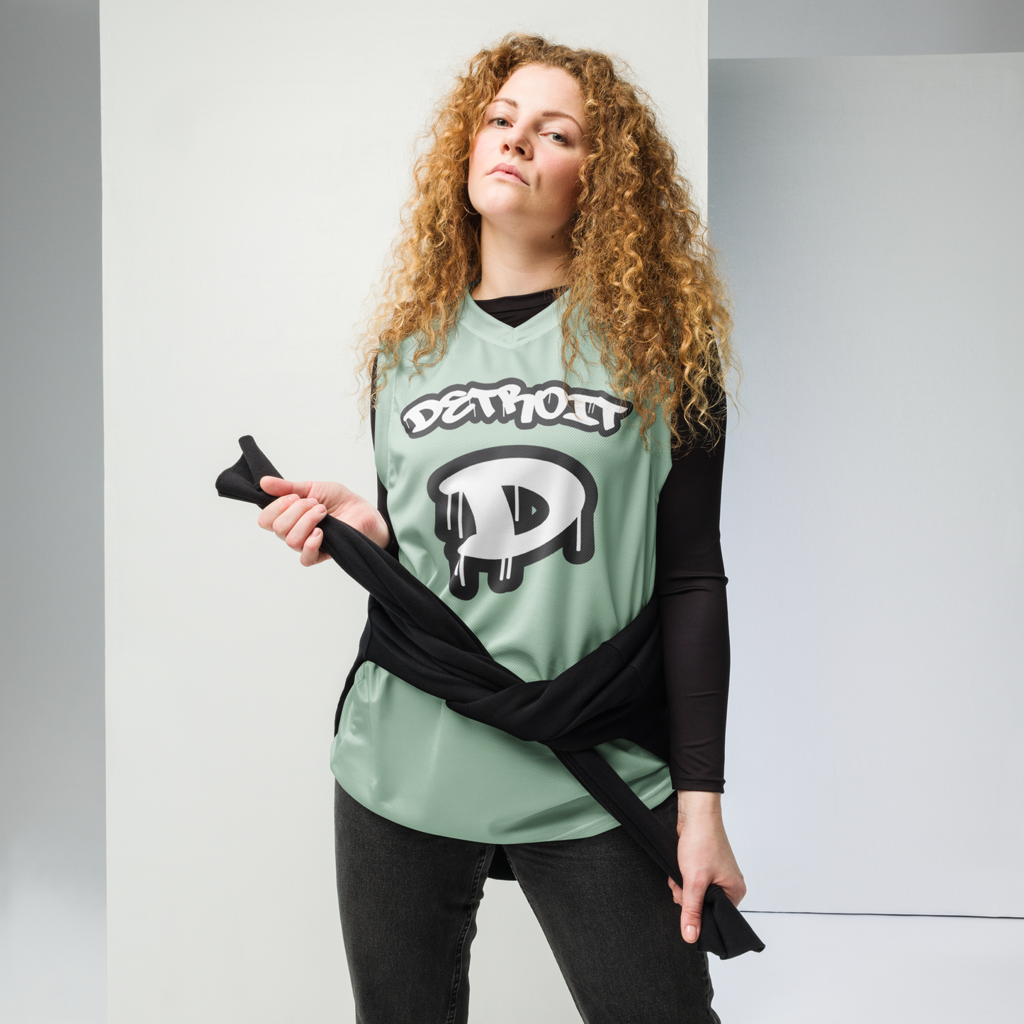 'Detroit 313' Basketball Jersey (Tag Edition) | Unisex - Sea Green