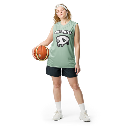 'Detroit 313' Basketball Jersey (Tag Edition) | Unisex - Sea Green