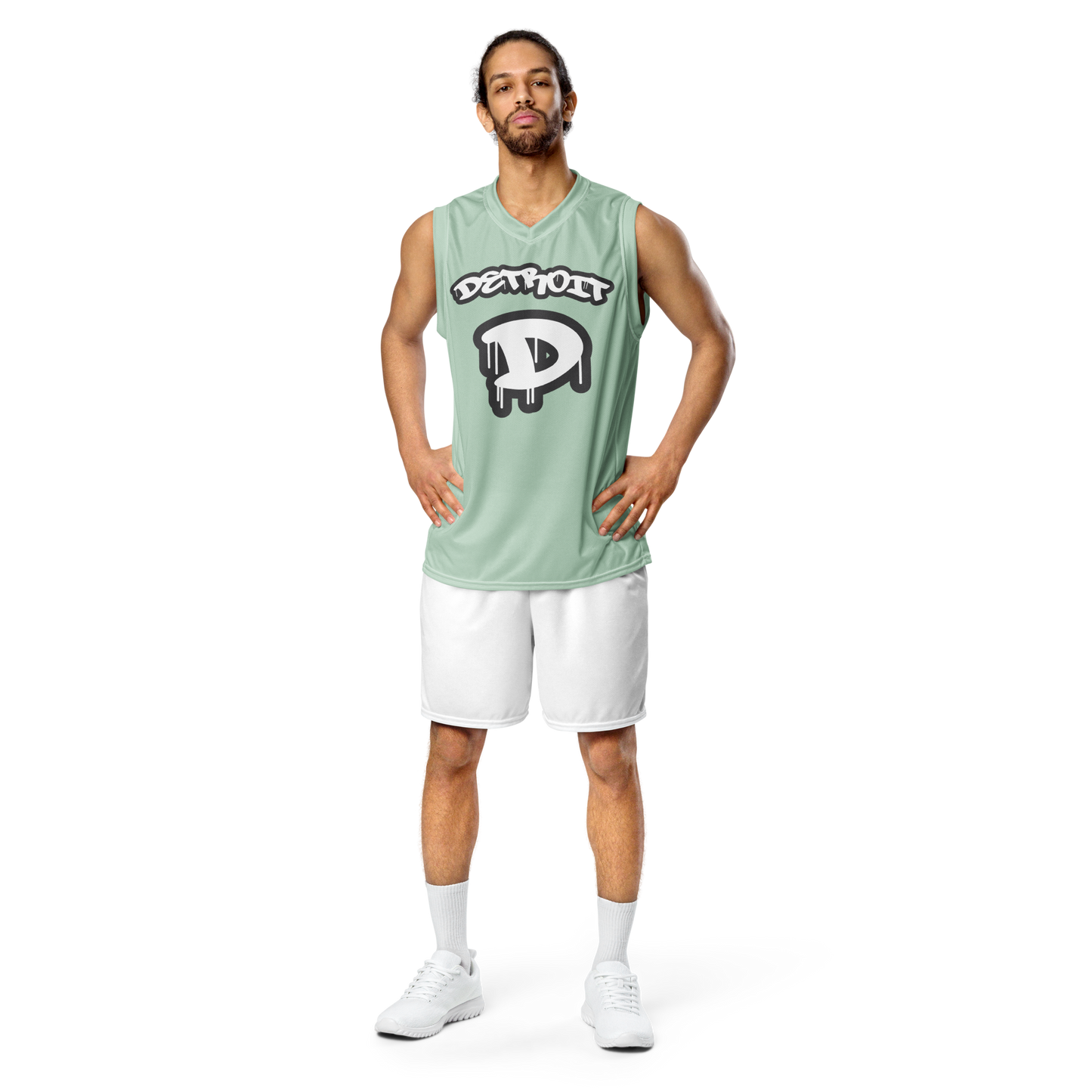 'Detroit 313' Basketball Jersey (Tag Edition) | Unisex - Sea Green