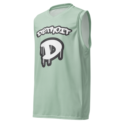 'Detroit 313' Basketball Jersey (Tag Edition) | Unisex - Sea Green