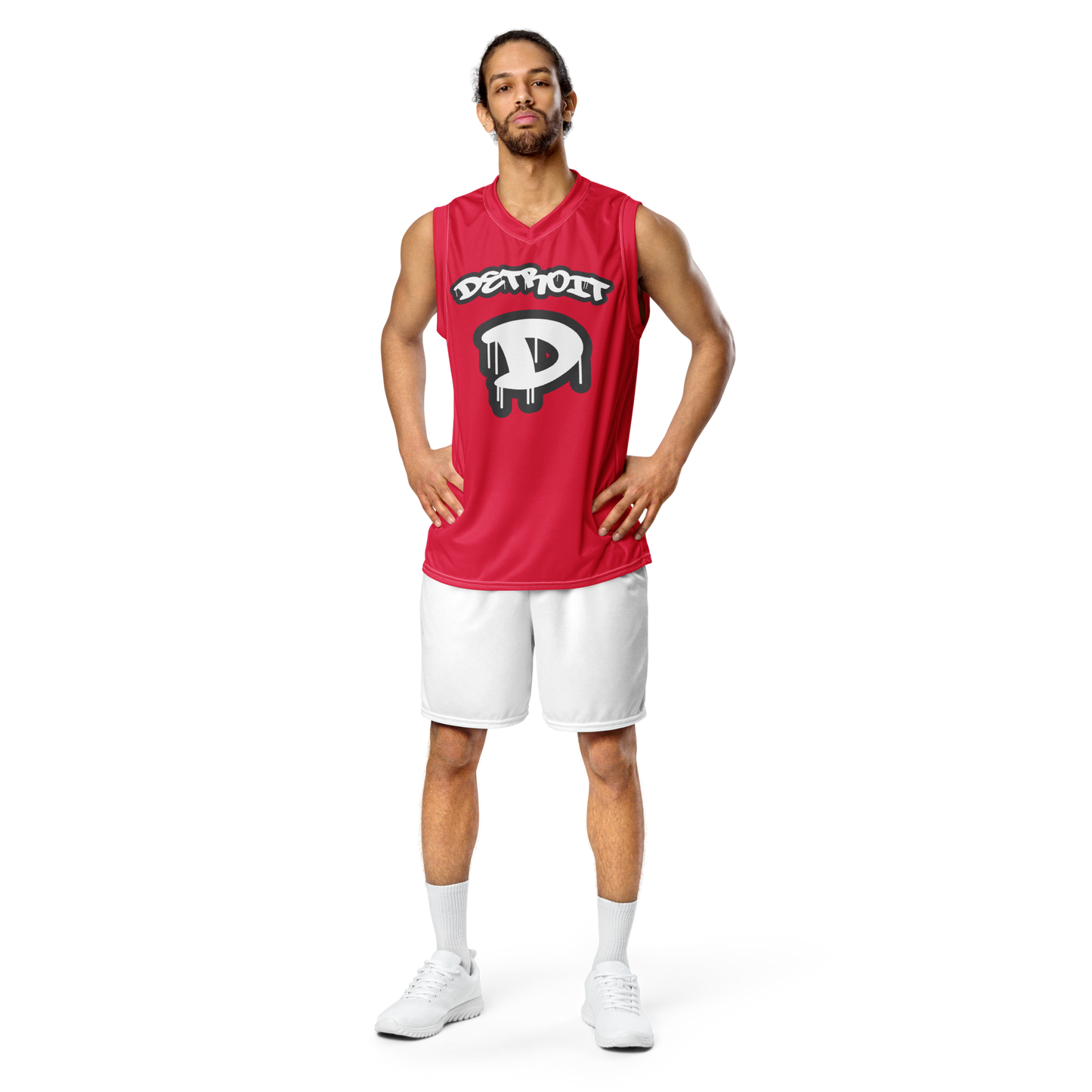 'Detroit 313' Basketball Jersey (Tag Edition) | Unisex - Lighthouse Red