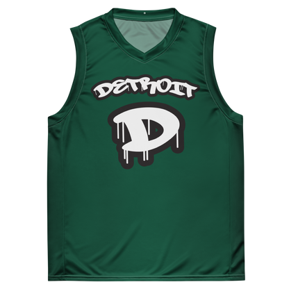 'Detroit 313' Basketball Jersey (Tag Edition) | Unisex - Superior Green