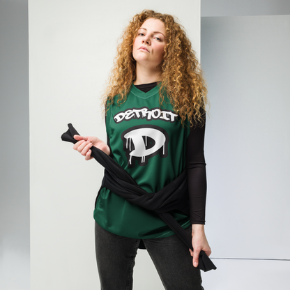 'Detroit 313' Basketball Jersey (Tag Edition) | Unisex - Superior Green