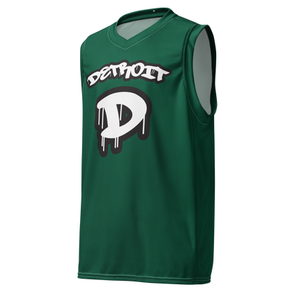 'Detroit 313' Basketball Jersey (Tag Edition) | Unisex - Superior Green