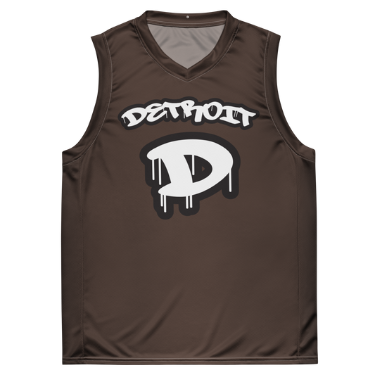 'Detroit 313' Basketball Jersey (Tag Edition) | Unisex - Hickory Color