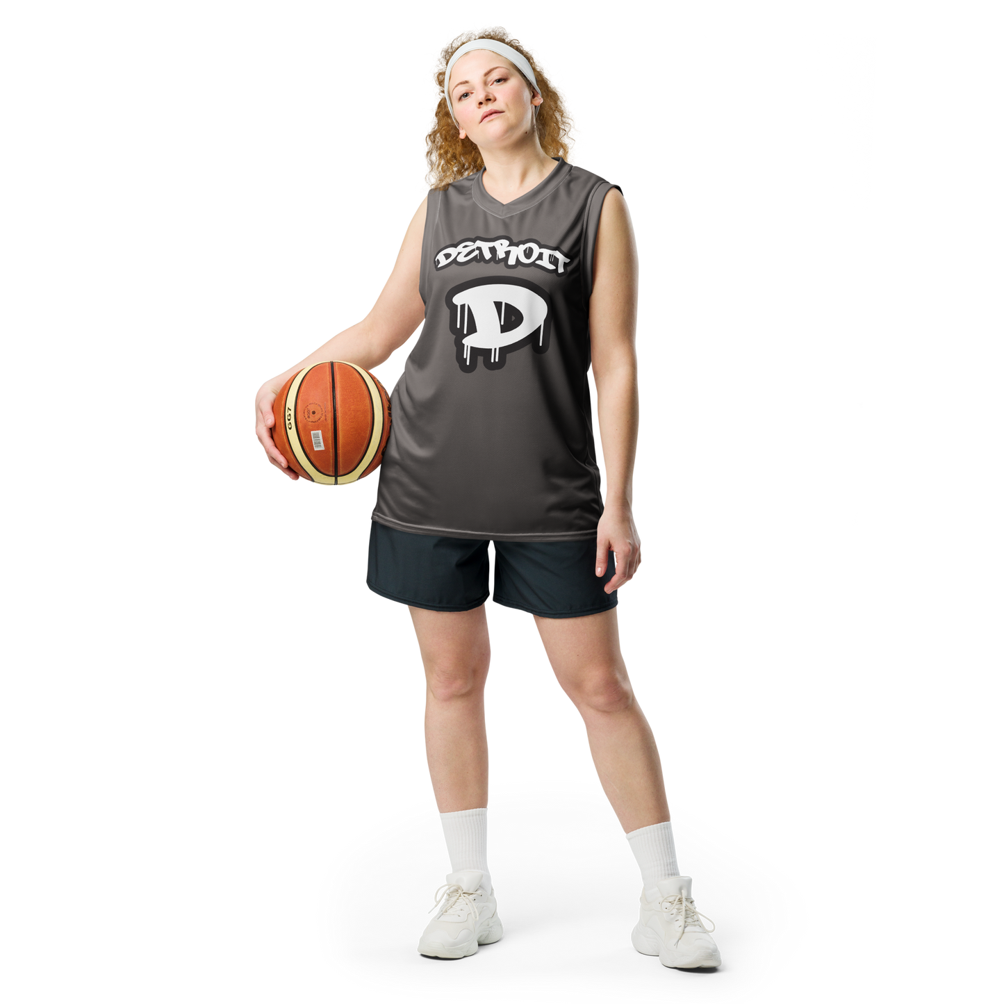 'Detroit 313' Basketball Jersey (Tag Edition) | Unisex - Warren Tank Grey