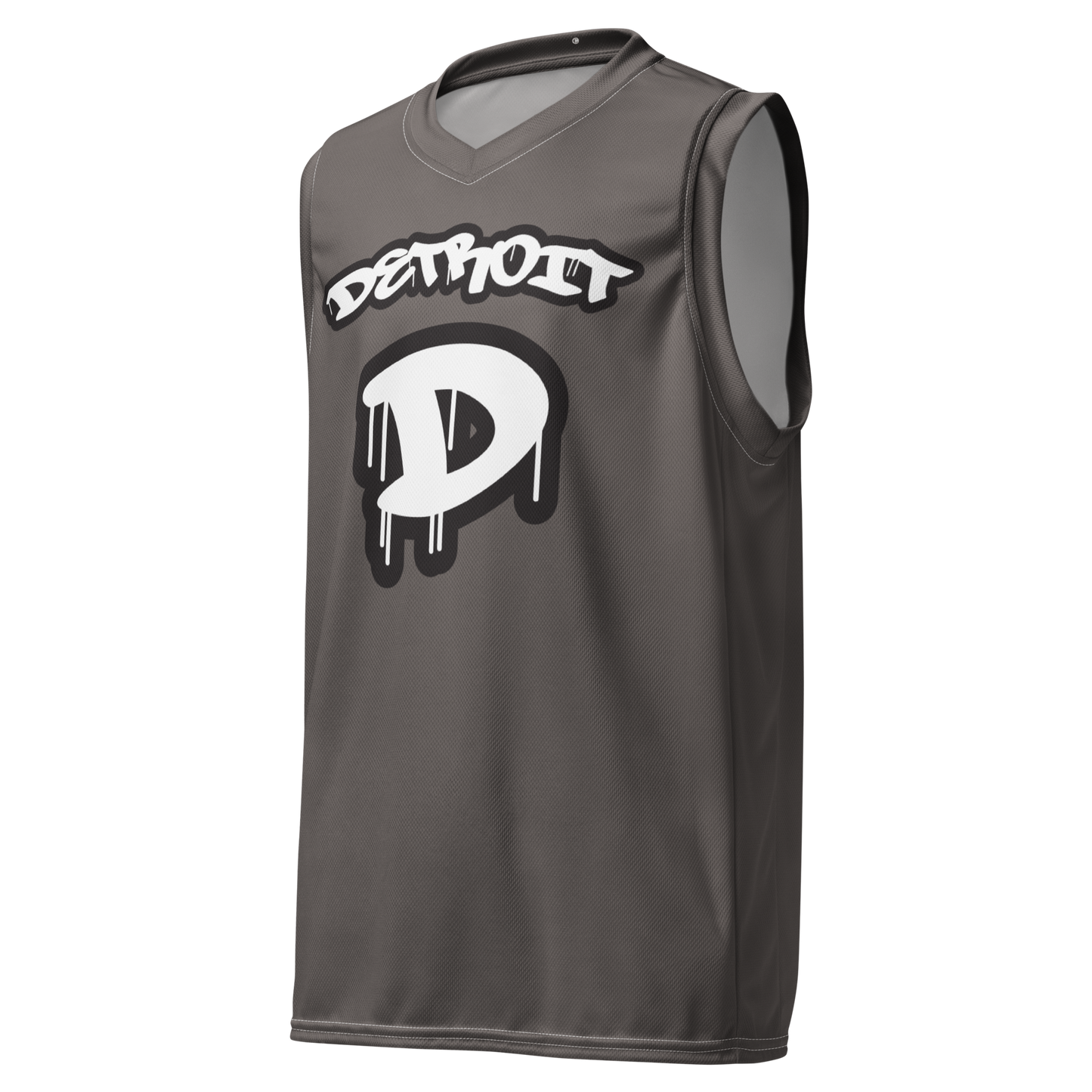 'Detroit 313' Basketball Jersey (Tag Edition) | Unisex - Warren Tank Grey