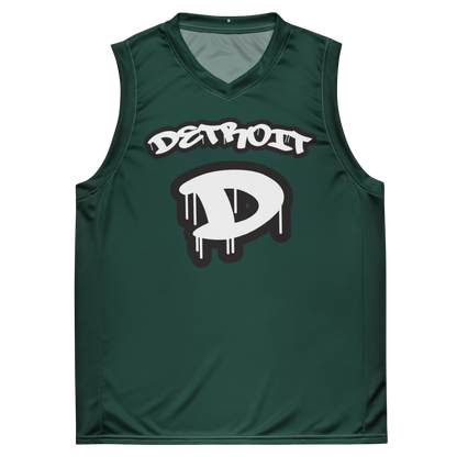 'Detroit 313' Basketball Jersey (Tag Edition) | Unisex - Laconic Green