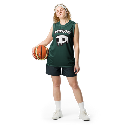 'Detroit 313' Basketball Jersey (Tag Edition) | Unisex - Laconic Green