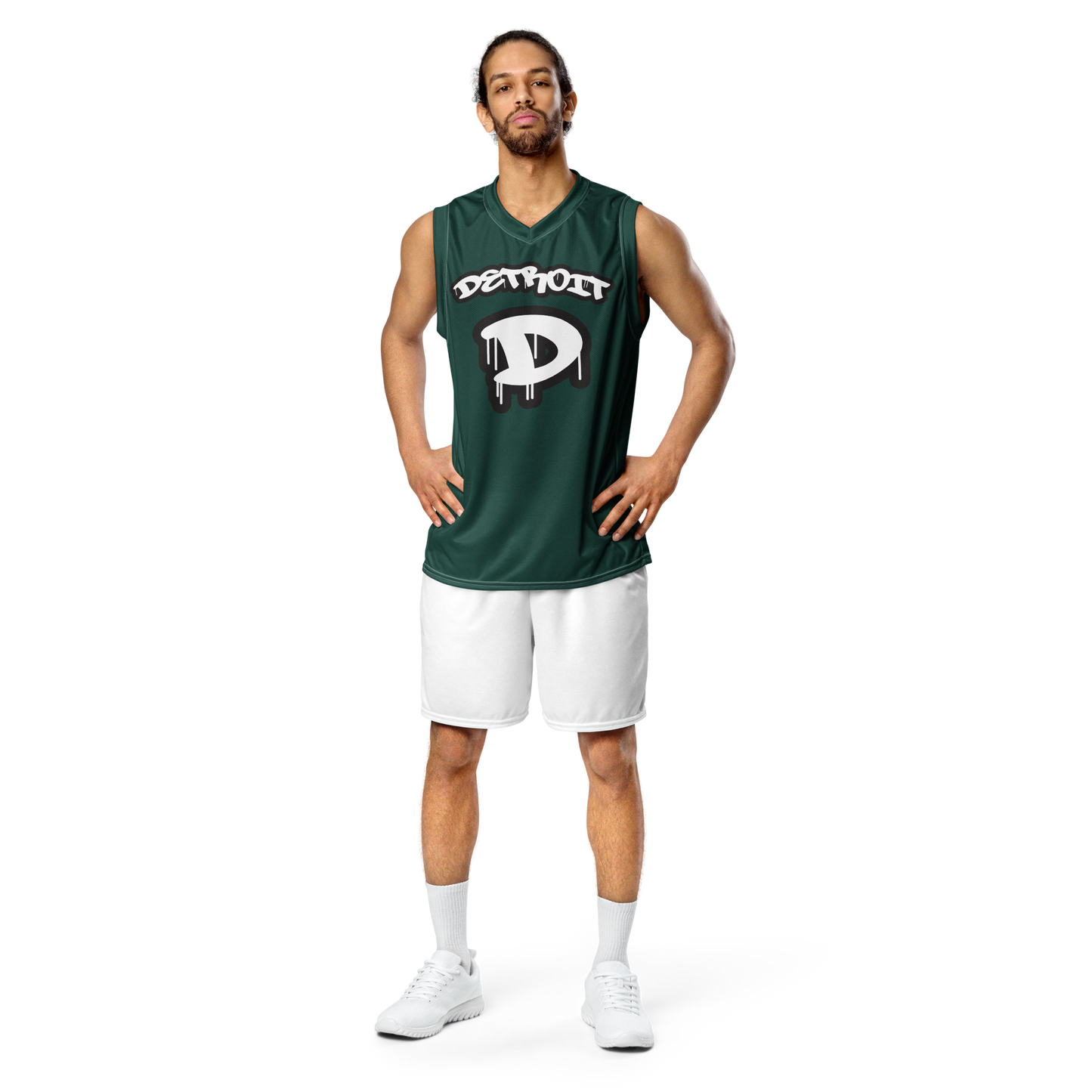 'Detroit 313' Basketball Jersey (Tag Edition) | Unisex - Laconic Green