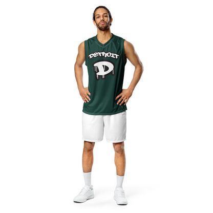 'Detroit 313' Basketball Jersey (Tag Edition) | Unisex - Laconic Green