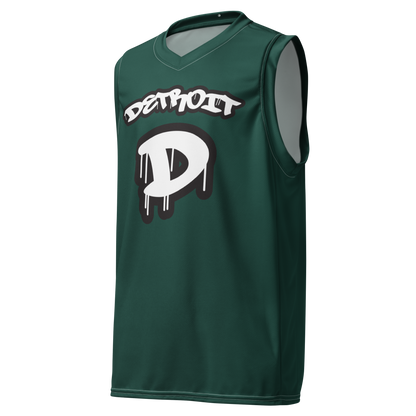 'Detroit 313' Basketball Jersey (Tag Edition) | Unisex - Laconic Green