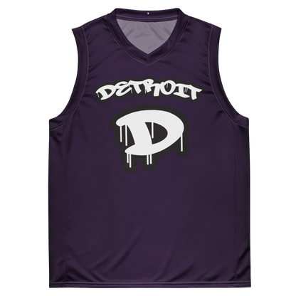 'Detroit 313' Basketball Jersey (Tag Edition) | Unisex - Blackcurrant