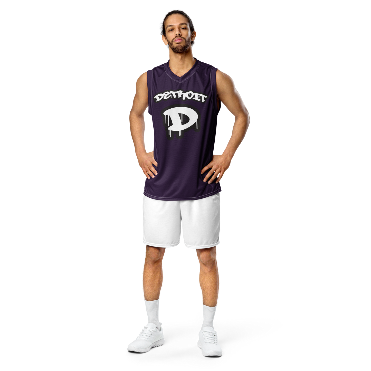 'Detroit 313' Basketball Jersey (Tag Edition) | Unisex - Blackcurrant