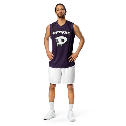 'Detroit 313' Basketball Jersey (Tag Edition) | Unisex - Blackcurrant