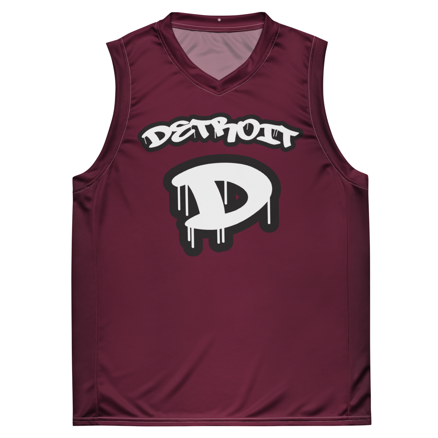 'Detroit 313' Basketball Jersey (Tag Edition) | Unisex - Old Mission Burgundy