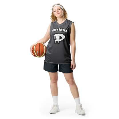 'Detroit 313' Basketball Jersey (Tag Edition) | Unisex - Iron Ore Grey