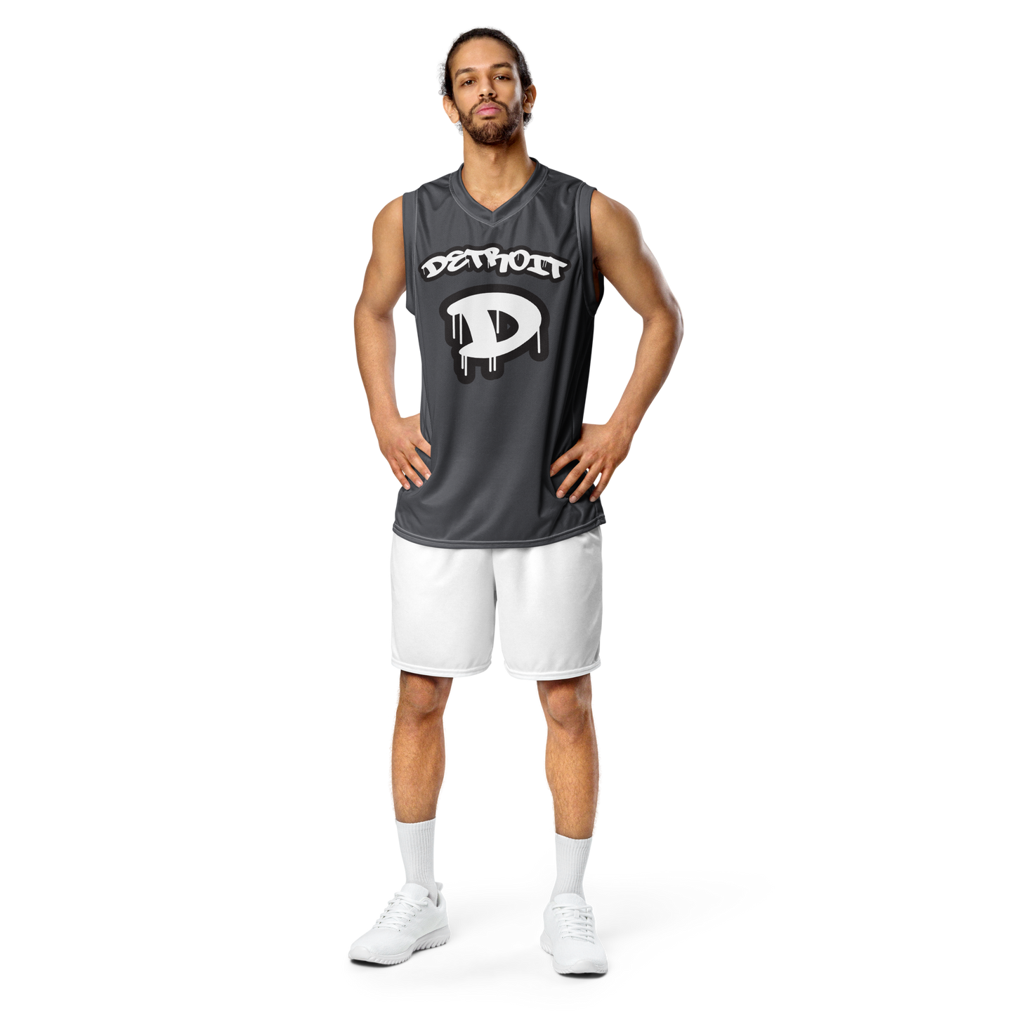 'Detroit 313' Basketball Jersey (Tag Edition) | Unisex - Iron Ore Grey