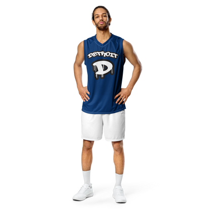 'Detroit 313' Basketball Jersey (Tag Edition) | Unisex - Dearborn Blue