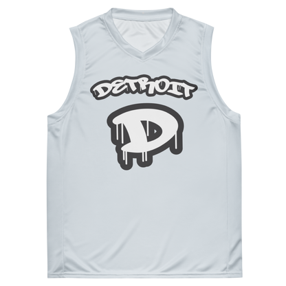 'Detroit 313' Basketball Jersey (Tag Edition) | Unisex - Gossy White