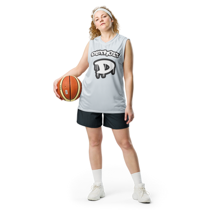 'Detroit 313' Basketball Jersey (Tag Edition) | Unisex - Gossy White