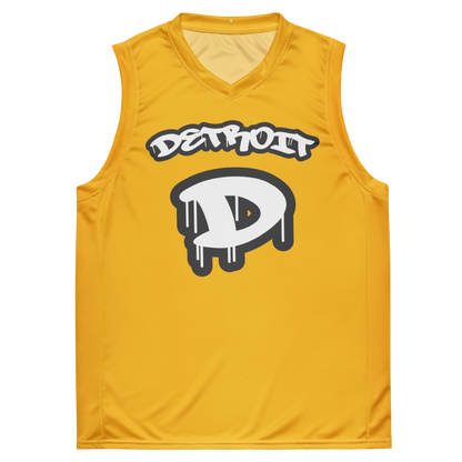 'Detroit 313' Basketball Jersey (Tag Edition) | Unisex - Maize