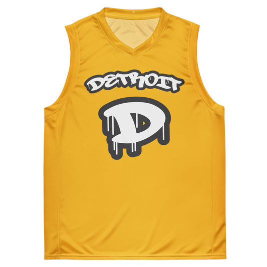 'Detroit 313' Basketball Jersey (Tag Edition) | Unisex - Maize