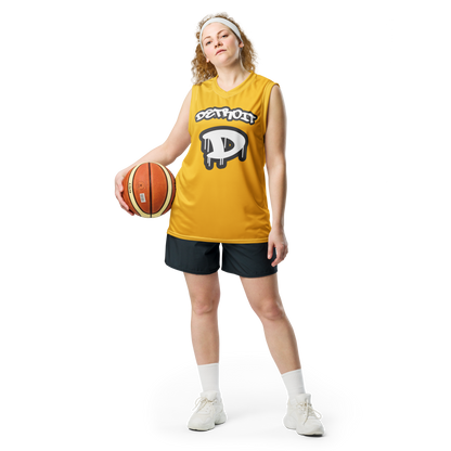 'Detroit 313' Basketball Jersey (Tag Edition) | Unisex - Maize