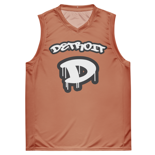 'Detroit 313' Basketball Jersey (Tag Edition) | Unisex - Copper Color