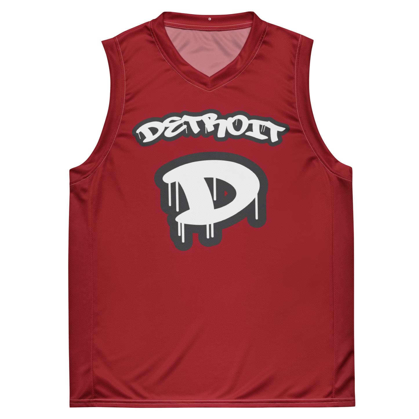 'Detroit 313' Basketball Jersey (Tag Edition) | Unisex - Thimbleberry Red