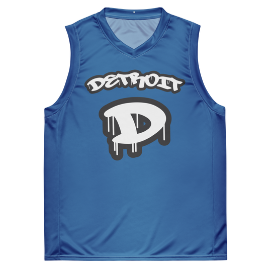 'Detroit 313' Basketball Jersey (Tag Edition) | Unisex - Lake Superior Blue