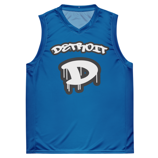 'Detroit 313' Basketball Jersey (Tag Edition) | Unisex - Azure