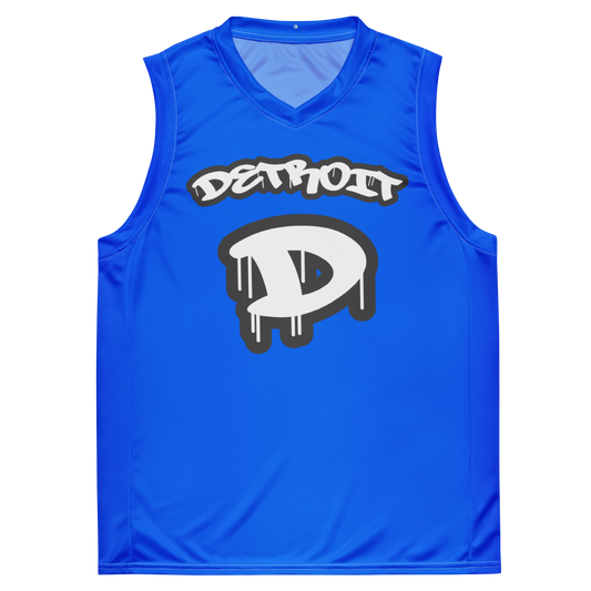 'Detroit 313' Basketball Jersey (Tag Edition) | Unisex - Motor Town Blue