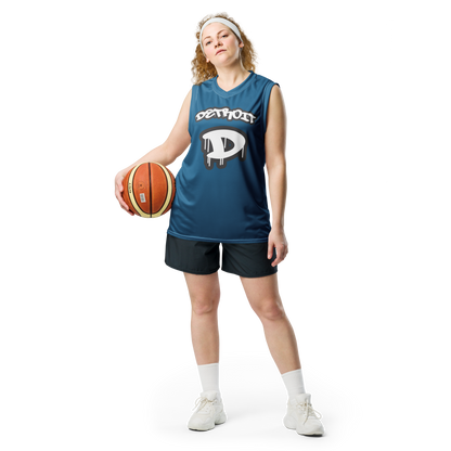 'Detroit 313' Basketball Jersey (Tag Edition) | Unisex - Blueberry