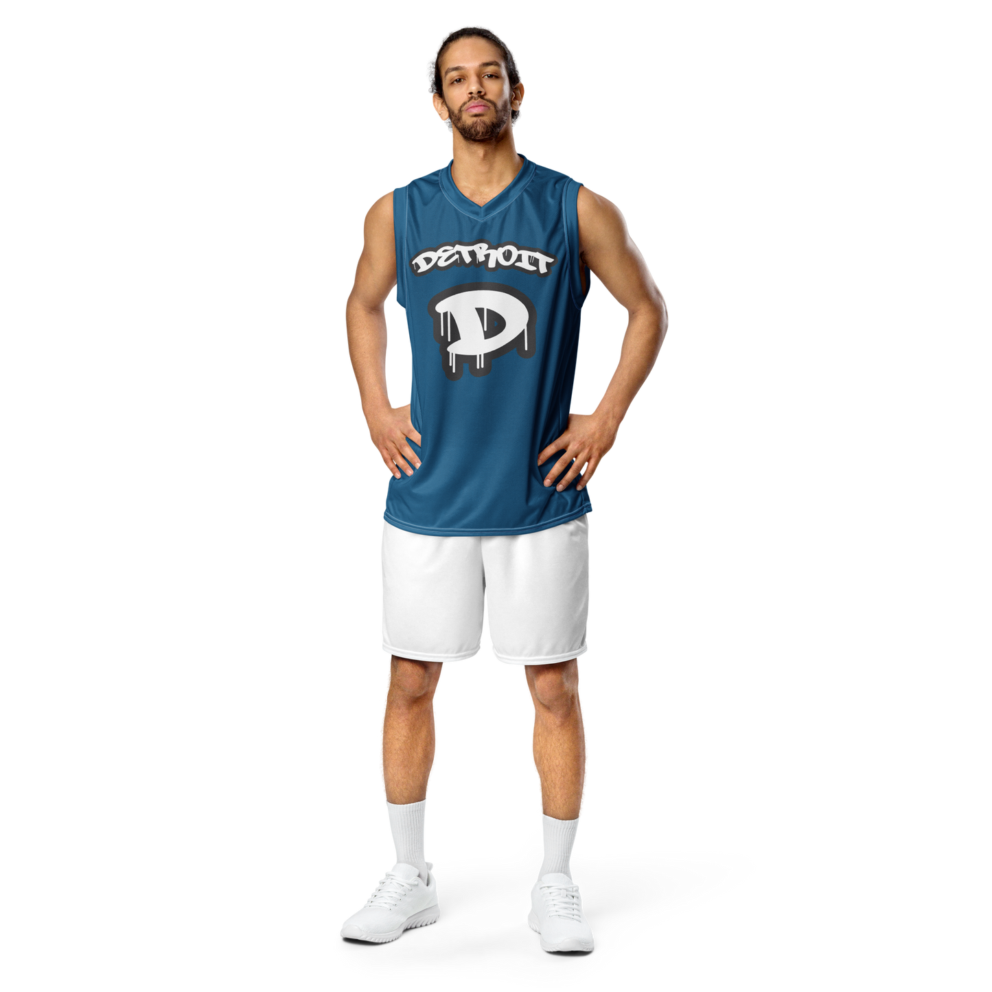 'Detroit 313' Basketball Jersey (Tag Edition) | Unisex - Blueberry