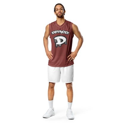 'Detroit 313' Basketball Jersey (Tag Edition) | Unisex - Ore Dock Red